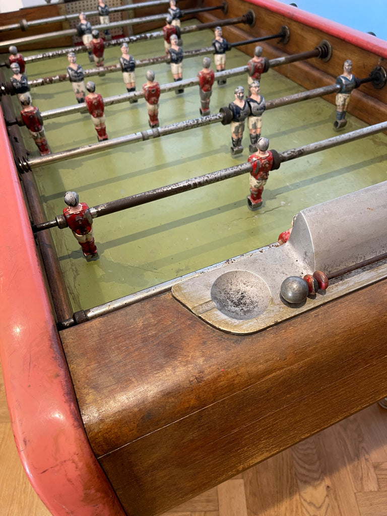 antique vintage french fusball football table