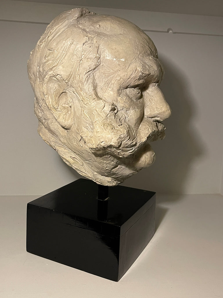 a rare antique sculptural bust of actor jimmy edward’s by sought after sculptor irena sedlecka
