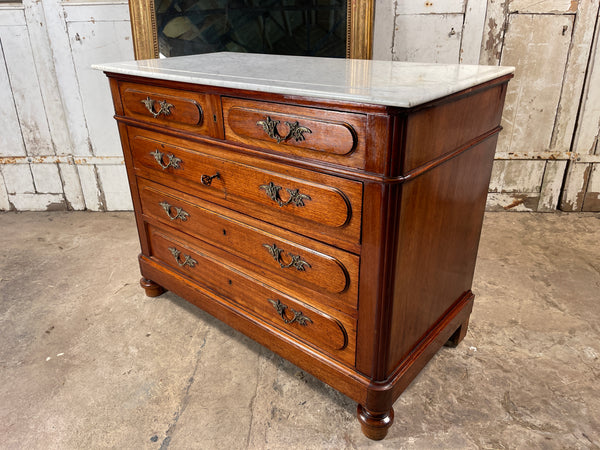 antique french empire marble commode oak chest drawers circa 1880