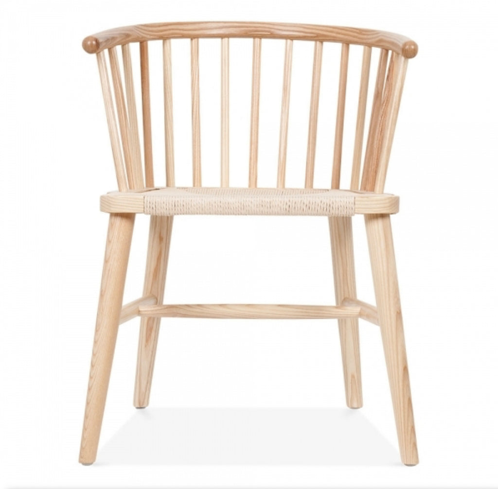 mid century swedish comb back dining chair