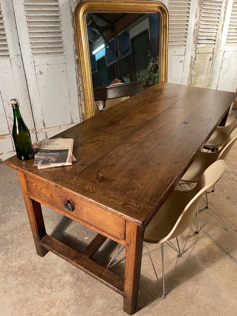 antique french provincial farmhouse oak refectory dining table
