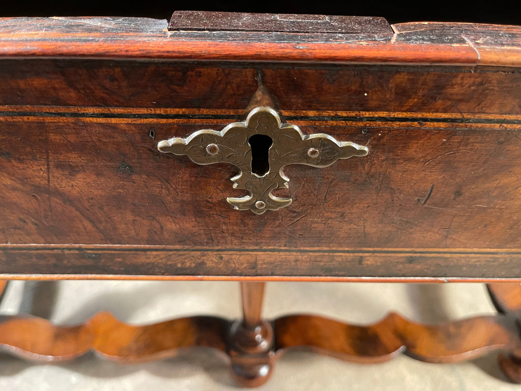 a beautiful early antique william & mary walnut chest drawers on stand circa 1690
