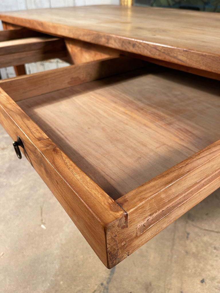 an exceptional french provincial farmhouse walnut refectory dining table