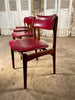 rare set of original midcentury erik buch model 49 chairs with matching circular rosewood dining table circa 1949