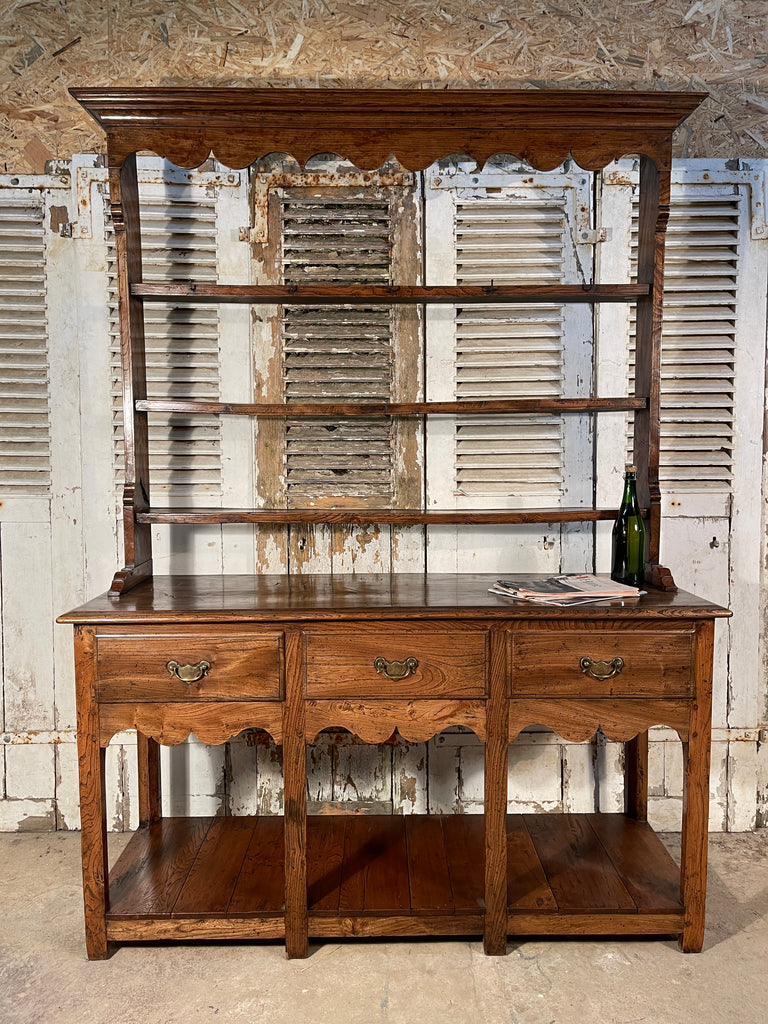 exceptional antique early georgian welsh elm kitchen cupboard dresser