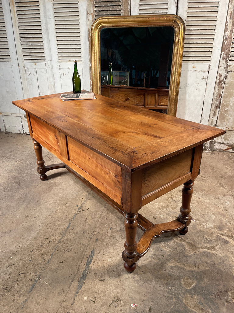 early antique french provincial château provincial elm preparation table kitchen island/console circa 1780