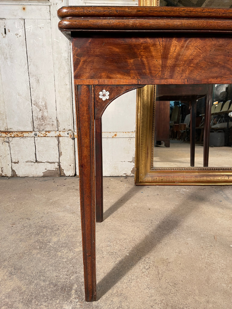 early antique georgian flame mahogany console extending tea table circa 1730