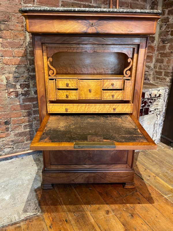 antique french walnut escritoire desk console secretaire