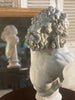 an exceptional large museum piece decorative antique plaster bust of laocoön