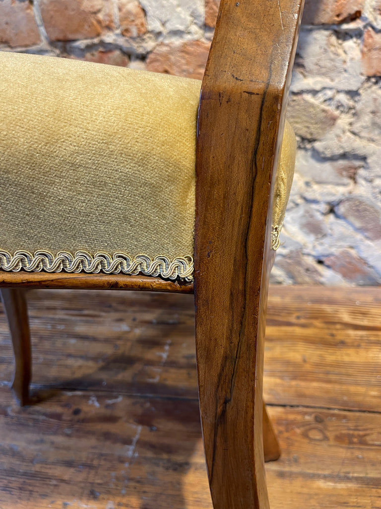 antique walnut carved statement bedroom kitchen chair