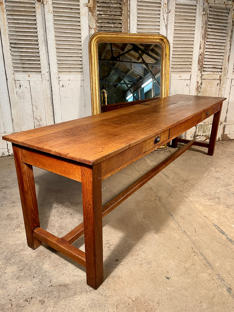 exceptional antique french provincial oak tavern table  circa 1890