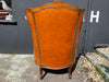 antique french leather armchairs
