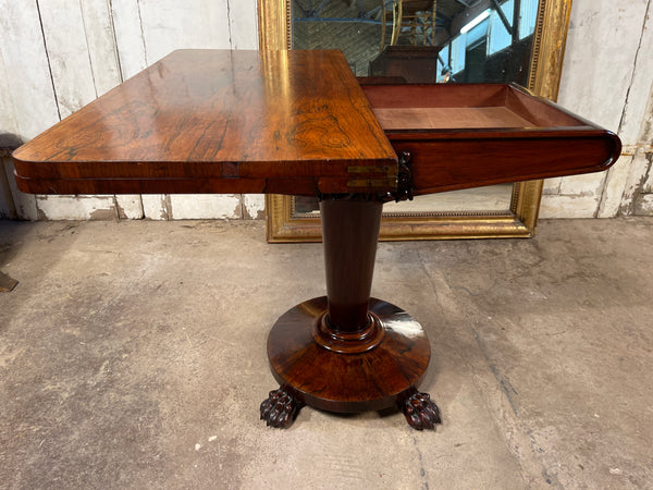 exceptional antique regency rosewood card games console table circa 1830