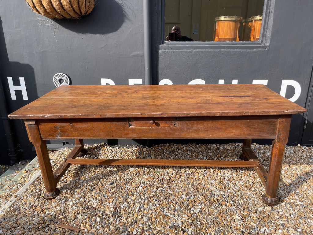 original 1780’s  antique oak french monastic dining table