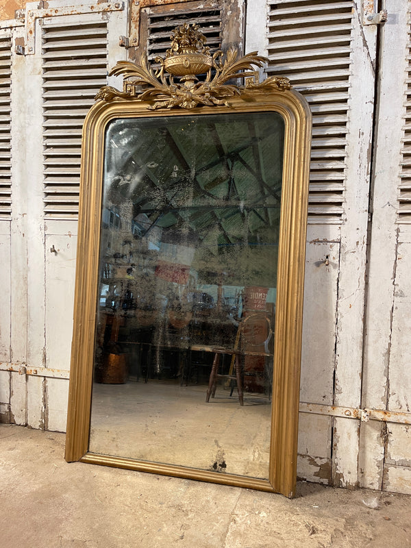 stunning large antique french louis xv gilt & gesso hallway living room bedroom mirror circa 1740