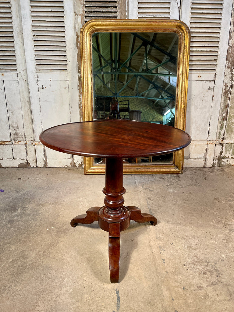 beautiful antique french empire flame mahogany tilt top wine table circa 1810