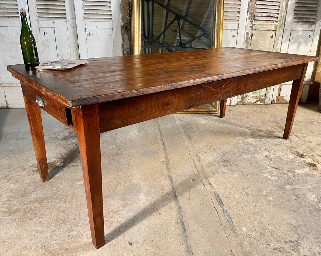 antique french provincial farmhouse elm refectory dining table