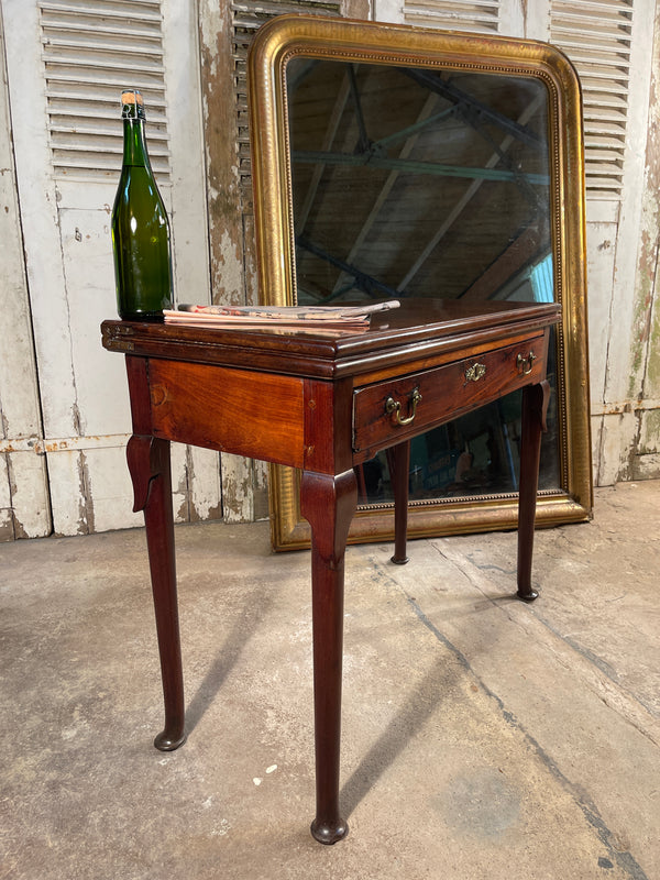 early antique georgian cuban mahogany console extending card tea table