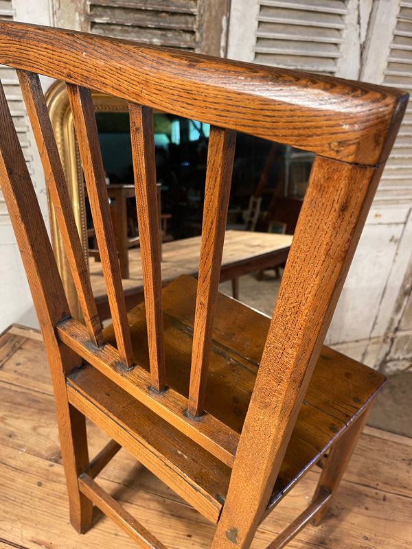 antique provincial georgian sheraton suffolk elm chair circa 1790