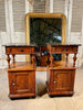 antique french oak marble bedside bedroom cabinets circa 1900
