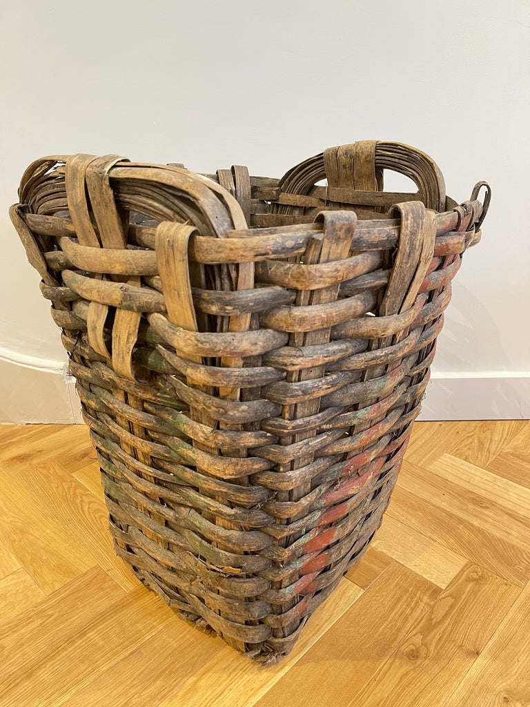 antique french log basket