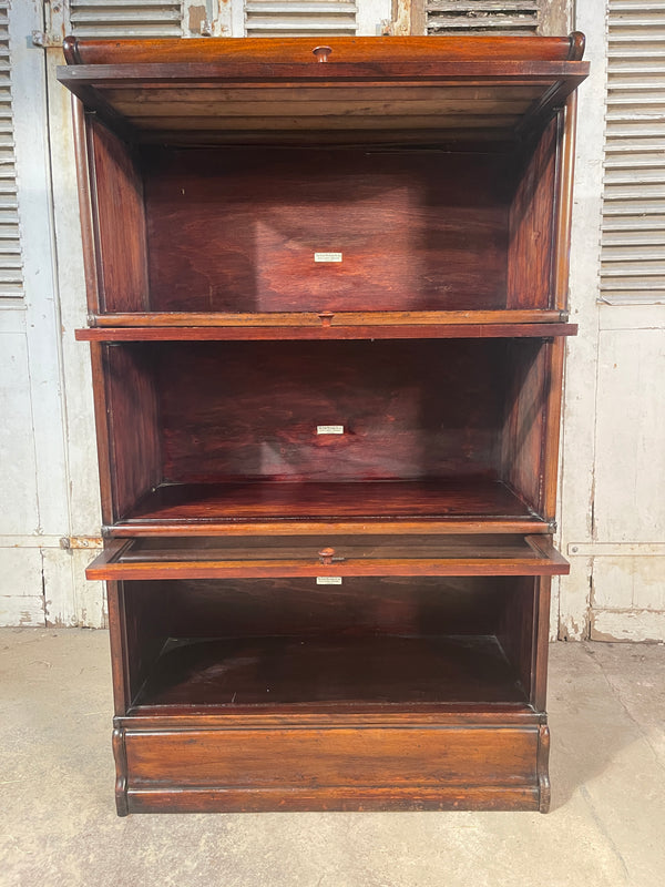 early antique globe wernicke mahogany barristers display book case circa 1890