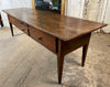 antique french provincial fruitwood four plank refectory farmhouse kitchen serving/console table circa 1810