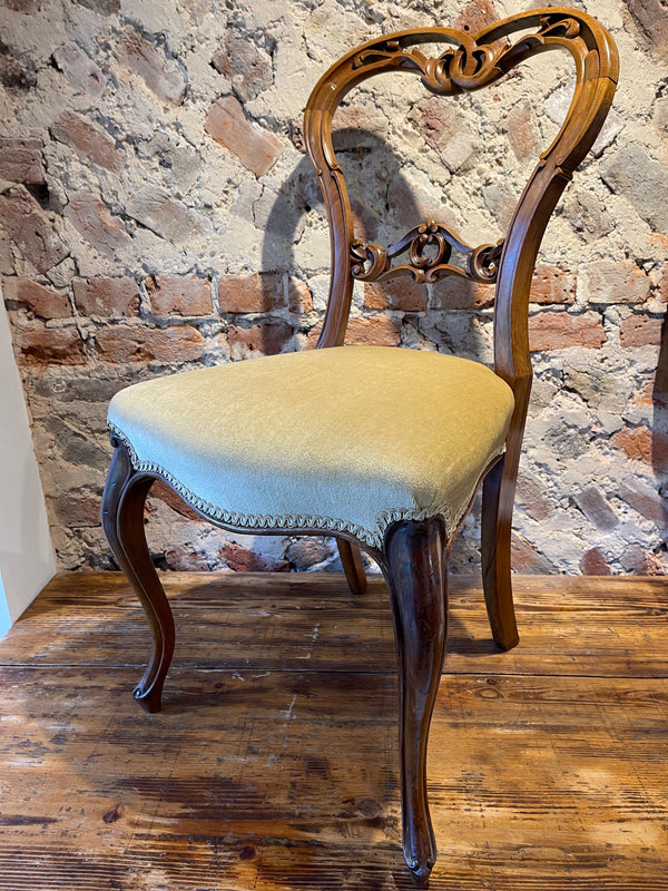 antique walnut carved statement bedroom kitchen chair