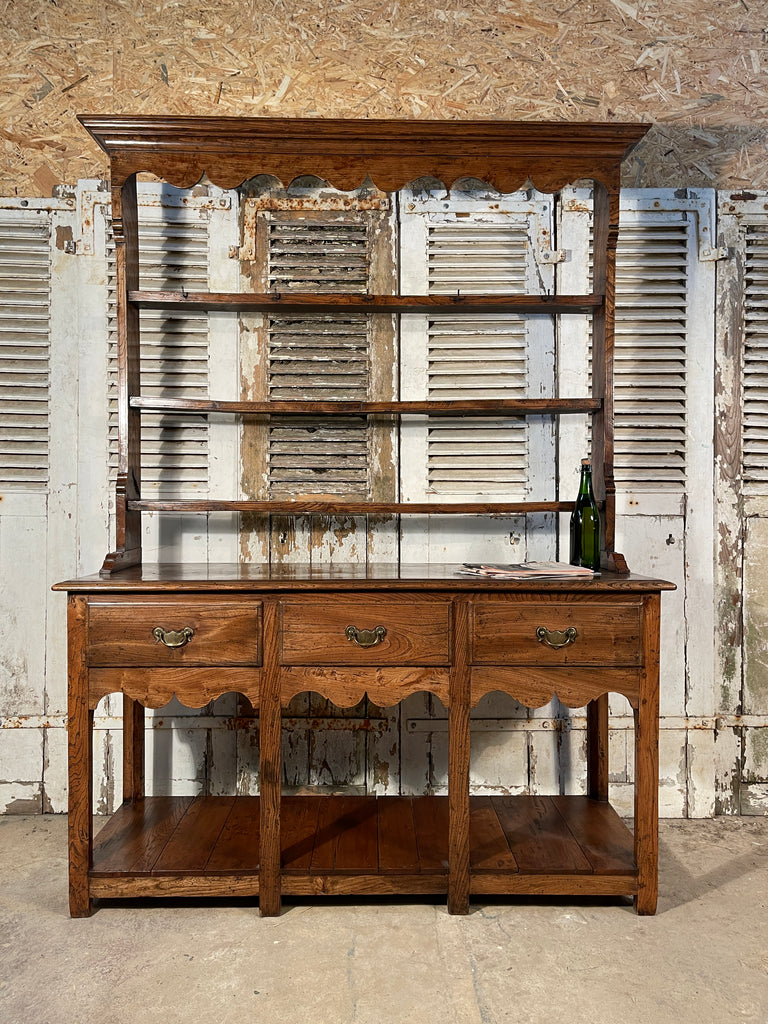 exceptional antique early georgian welsh elm kitchen cupboard dresser