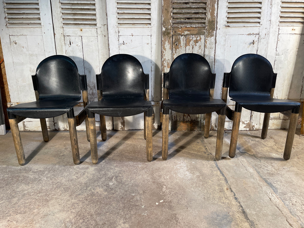 rare set of four mid century gerd lange flex chairs