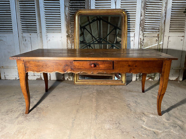 exceptional antique french provincial farmhouse fruitwood dining table