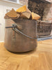 a beautiful large antique copper georgian elephants foot cauldron fire basket log basket circa 1730