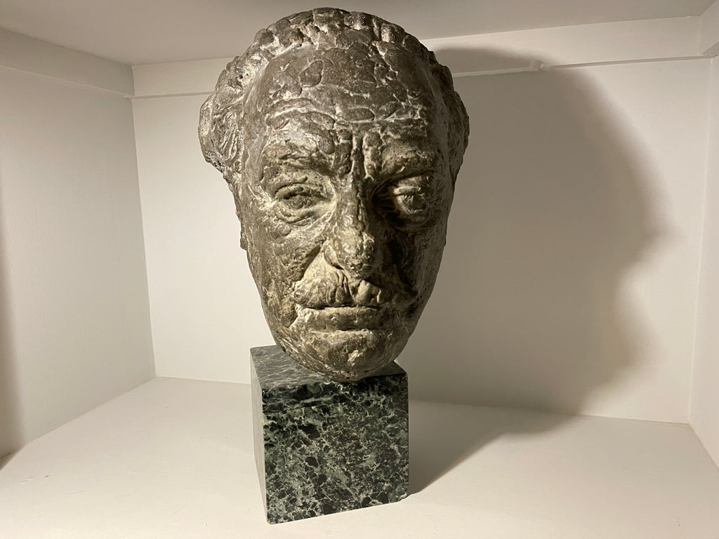 a rare and exceptional antique  bust of dr dyson by the highly sought after sculptor josef belsky royal british society of sculptors