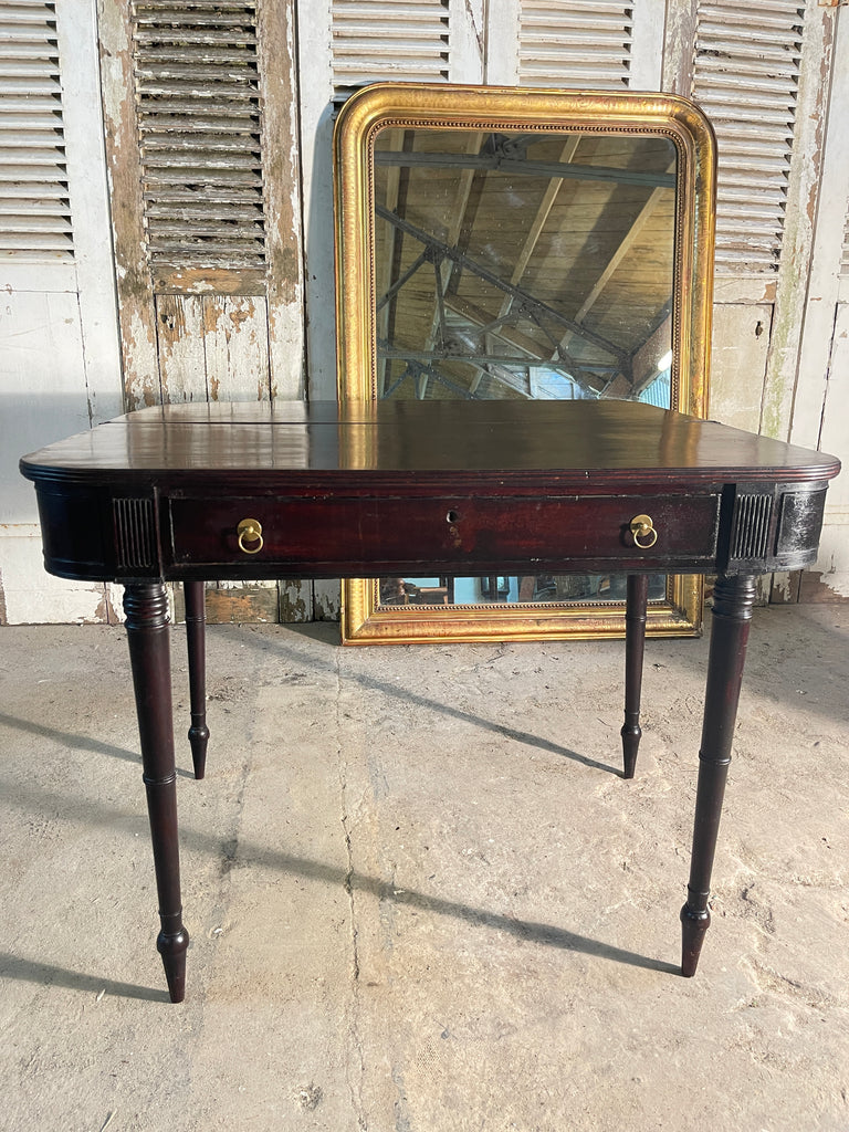 antique georgian flame mahogany extending console table