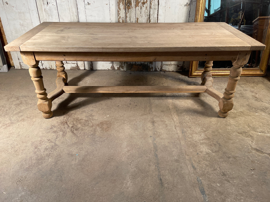 exceptional antique french refectory farmhouse bleached oak dining table