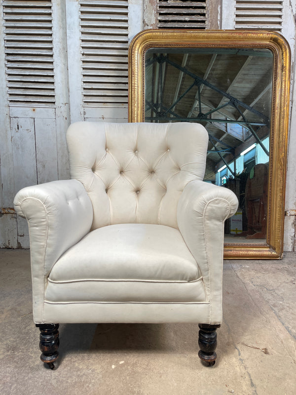 antique english chesterfield armchair circa 1850