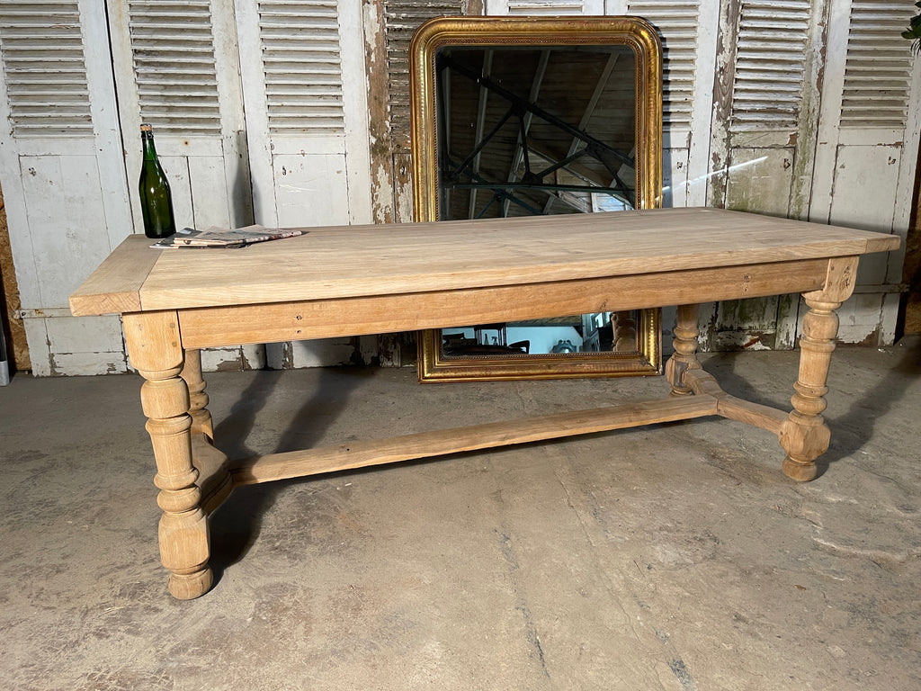 exceptional antique french refectory farmhouse bleached oak dining table