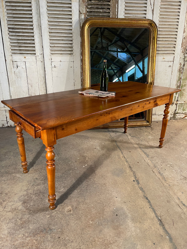 exceptional antique french provincial farmhouse fruitwood dining table