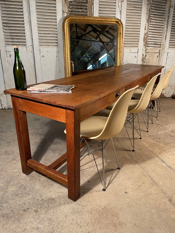 exceptional antique french provincial oak tavern table  circa 1890