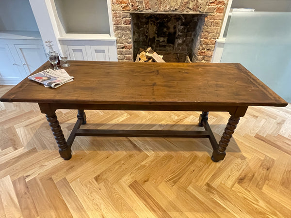 antique french fruitwood & mahogany provincial dining table