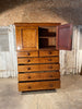 early rare antique satin birchwood heals & son victorian linen press/chest of drawers circa 1860 exceptional quality