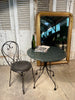 antique french fermob wrought iron garden marble table dining patio set circa 1960
