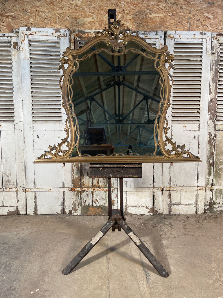 beautiful french rococo gilt wood overmantle wall mirror