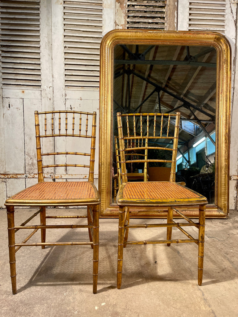 beautiful antique french napoleon iii faux bamboo cane opera chairs circa 1840