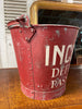 fabulous antique french riveted fire buckets perfect log baskets coal scuttle bins circa 1900
