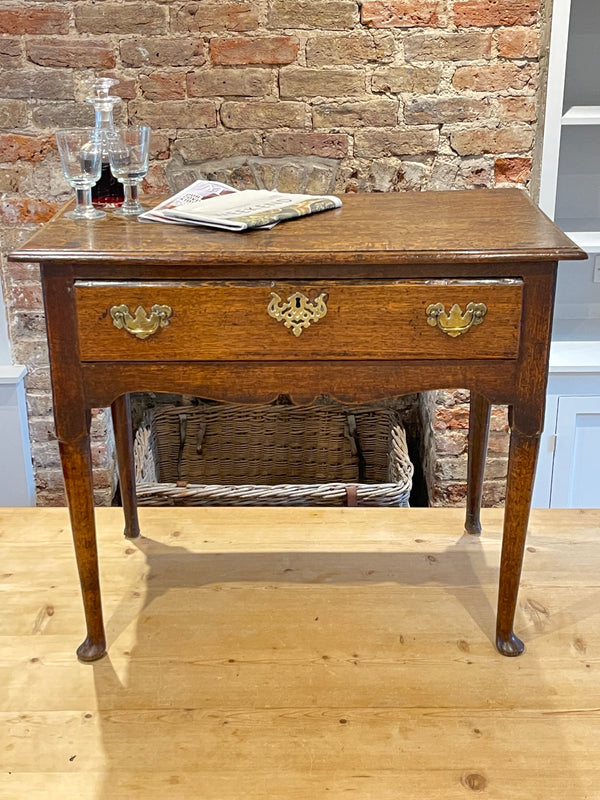 early antique georgian oak lowboy console table