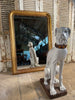 antique midcentury italian majolica ceramic glazed hound dog