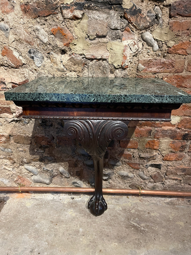 chippendale irish georgian claw & ball foot console table