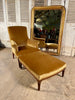 stunning antique napoleon iii gold velvet french chaise armchair with oversize matching footstool circa 1840 exceptional reupholstering