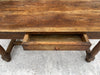 antique  french provincial farmhouse oak refectory dining table